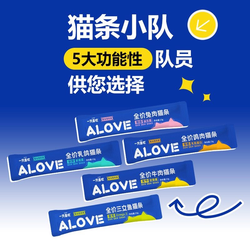 一只喜欢猫条5包猫咪全价主食肉泥零食健康呵护肠胃泌尿湿粮,淘宝优惠券,粉丝福利购,淘宝优惠卷