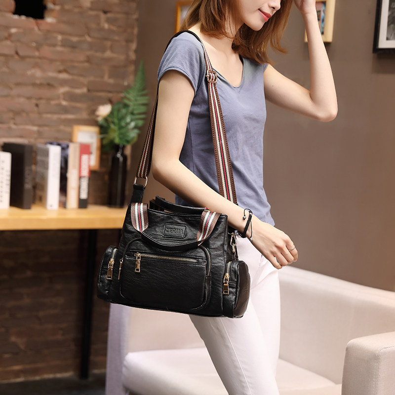 2025新款女包妈妈包大容量多口袋女士包包软皮包手提单肩斜挎包,淘宝优惠券,粉丝福利购,淘宝优惠卷