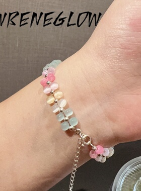 品质水晶原创猫眼石925纯银不掉色闺蜜定制ins小众设计手串手链女