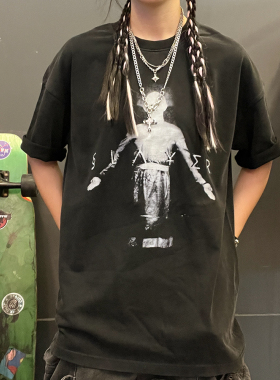 王有病工作室 260G重磅！复古vintage美式SLAYER乐队古着短袖T恤