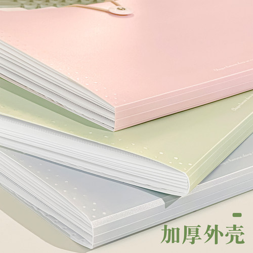 清新文件袋多层文件夹A4小学初中生专用风琴包大容量试卷收纳袋 - 图2