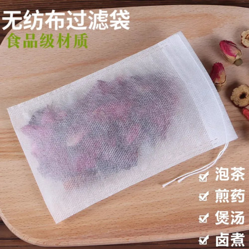 100个10*15cm无纺布一次性茶包袋泡茶袋煎药袋煲汤袋卤料袋过滤袋 - 图2