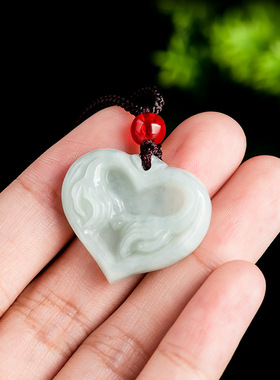 顾人玉天然翡翠执子之手吊坠
