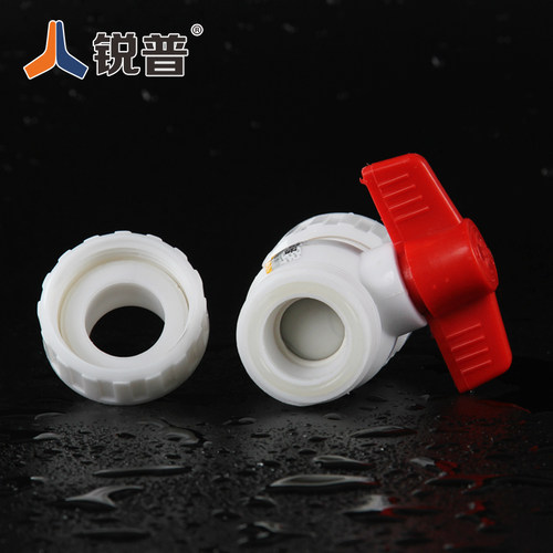 锐普PPR双活接全塑球阀20 25 32  4分 6分 1寸PPR阀门PPR水管配件 - 图2