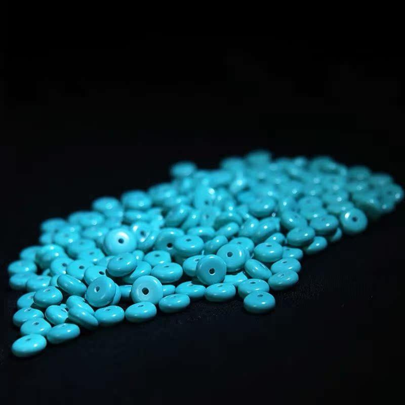 吉祥】天然绿松石隔片 高瓷高蓝垫片隔珠散珠金刚菩提文玩手串配 - 图2