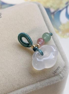 和田玉如意吊坠 南红玛瑙玉髓配饰手串配件小提溜压襟手作滴溜