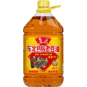 【鲁花直营】鲁花东北熟榨老豆油5L*1食用油大豆油粮油