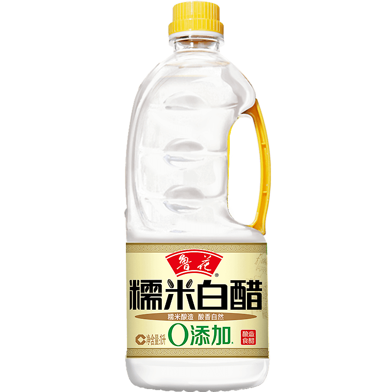 【鲁花直营】鲁花糯米白醋1L*1糯米酿造零添加泡菜腌菜 卫生防护 - 图0