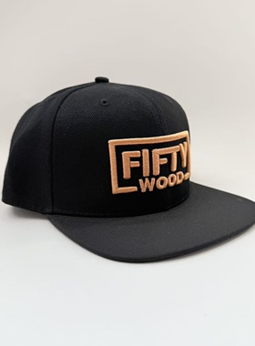 FIFTY WOOD荷兰潮牌平檐棒球帽 立体刺绣美式街头Snapback帽子男
