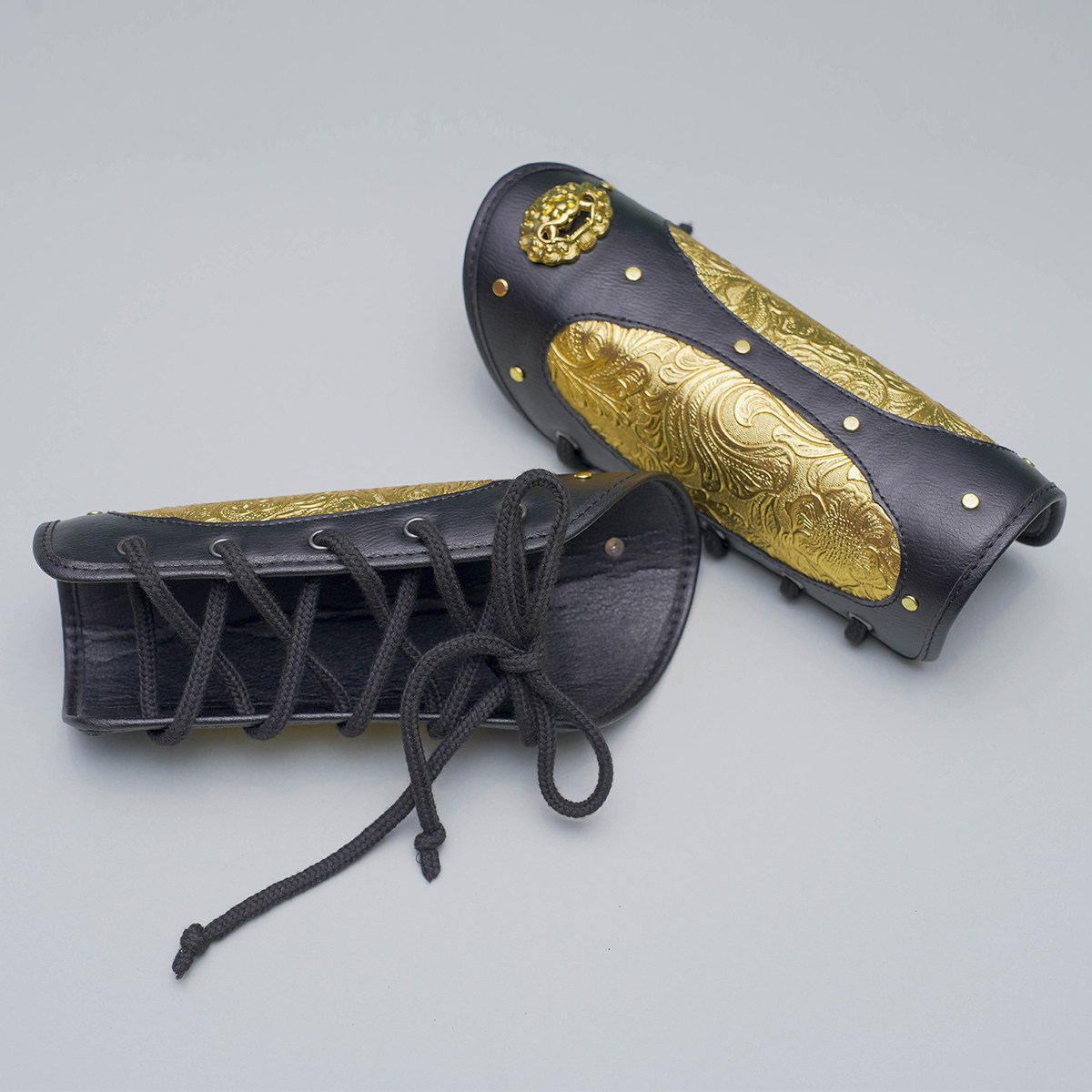 汉服护腕乌衣巷原创金色皮革护臂古风配饰飞鱼服圆领袍束袖,淘宝优惠券,粉丝福利购,淘宝优惠卷