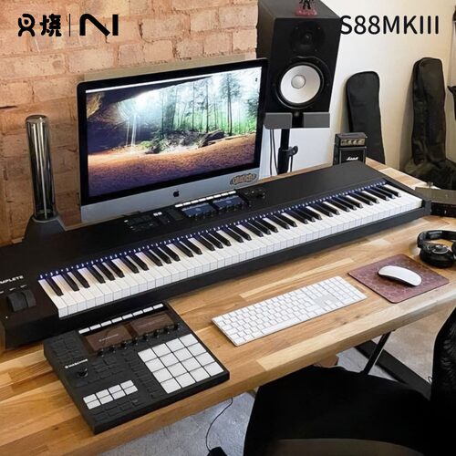 【叉烧网】NI键盘  Kontrol S88 MK3 康泰克 全配重 88 midi键盘 - 图0