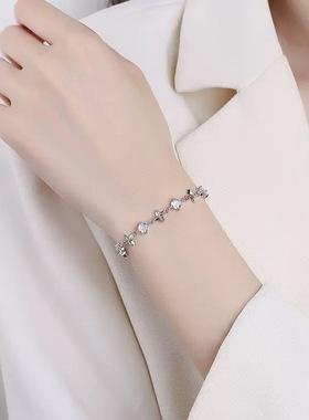 巴黎之吻Paris Kiss星空四叶草925银999银手链轻奢生日情人节礼物