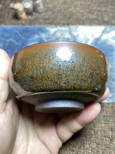 丞相龙窑柴烧建盏香炉口径9.4cm高4.1cm重量179g容量130cc - 图0