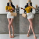 High waist, hip-broad, anti-exposure skirt