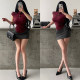 High waist, hip-broad, anti-exposure skirt
