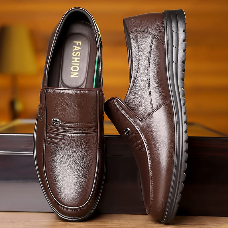 头层牛皮男士皮鞋大码47商务休闲鞋软底圆头中老年爸爸鞋百塔凉鞋,淘宝优惠券,粉丝福利购,淘宝优惠卷