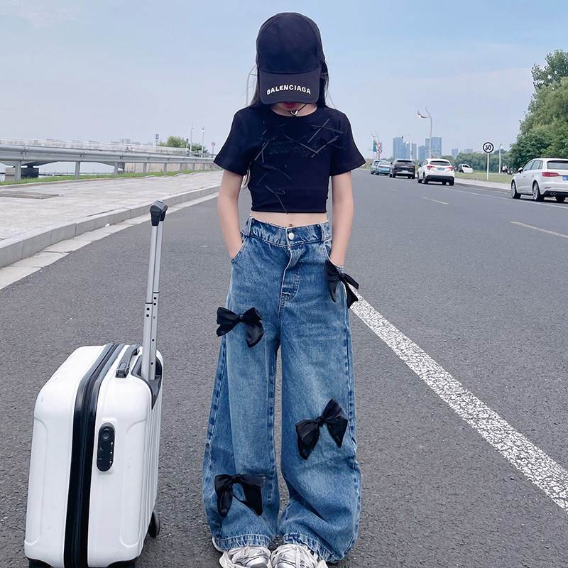 美式复古扎染破洞阔腿牛仔裤女2025年新款高腰显瘦垂感直筒拖地裤,淘宝优惠券,粉丝福利购,淘宝优惠卷