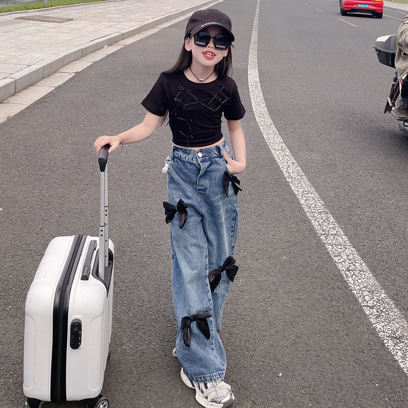 美式复古扎染破洞阔腿牛仔裤女2025年新款高腰显瘦垂感直筒拖地裤,淘宝优惠券,粉丝福利购,淘宝优惠卷