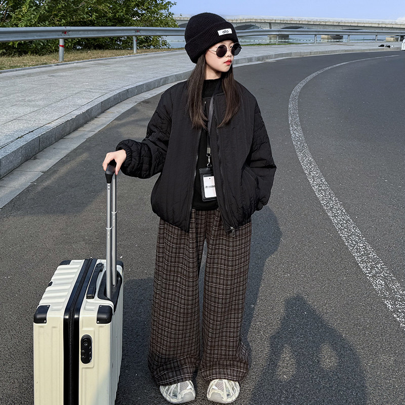 女童加绒裤子秋冬款直筒裤大童加厚一体绒休闲长裤儿童冬季阔腿裤,淘宝优惠券,粉丝福利购,淘宝优惠卷