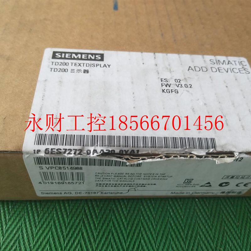 议价6ES7 272-0AA示30-包YA1 1TD200文本显器0 全新原装无装 现￥ - 图1