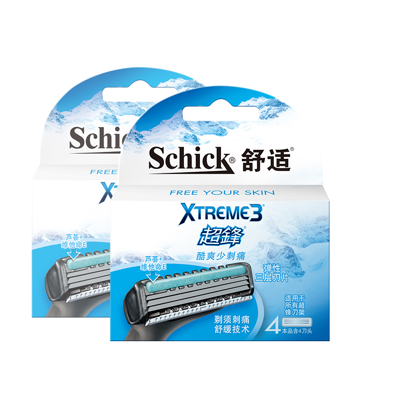 Schick舒适超锋3剃须刀超峰刀片Xtreme3男手动刮胡子刀替换装刀头