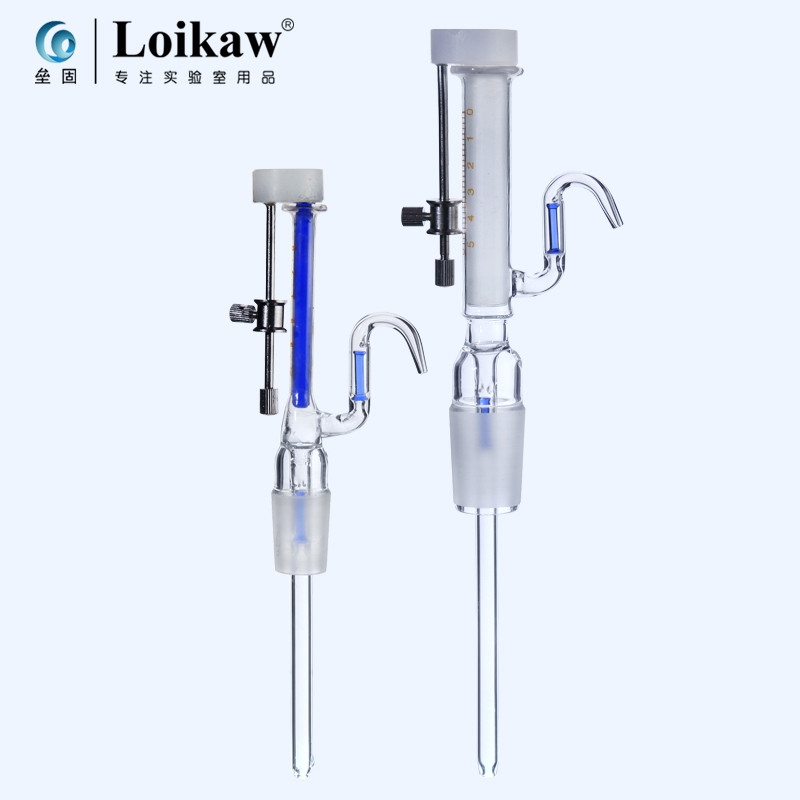 微量可调加液器1/5ml玻璃定量器 实验室全玻璃移液瓶 - 图0