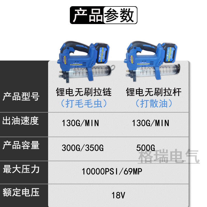 羽拓电动黄油枪锂电池无刷电机全自动定量高压打黄油挖机无线便携 - 图2