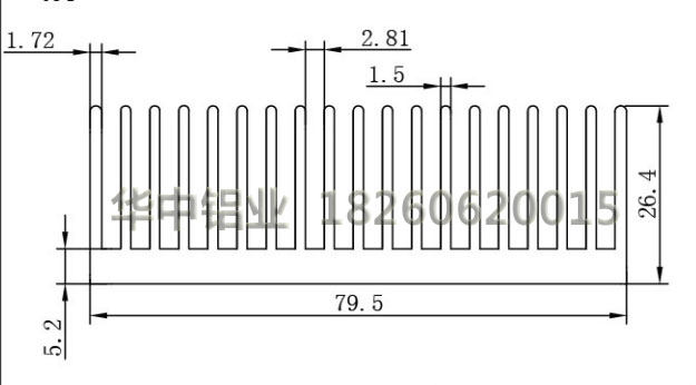 华中高密齿铝型材散热片铝大功率华为路由器散热器宽80高27长任意,淘宝优惠券,粉丝福利购,淘宝优惠卷