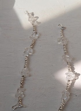 7A白水晶清爽冰凉纯银手链