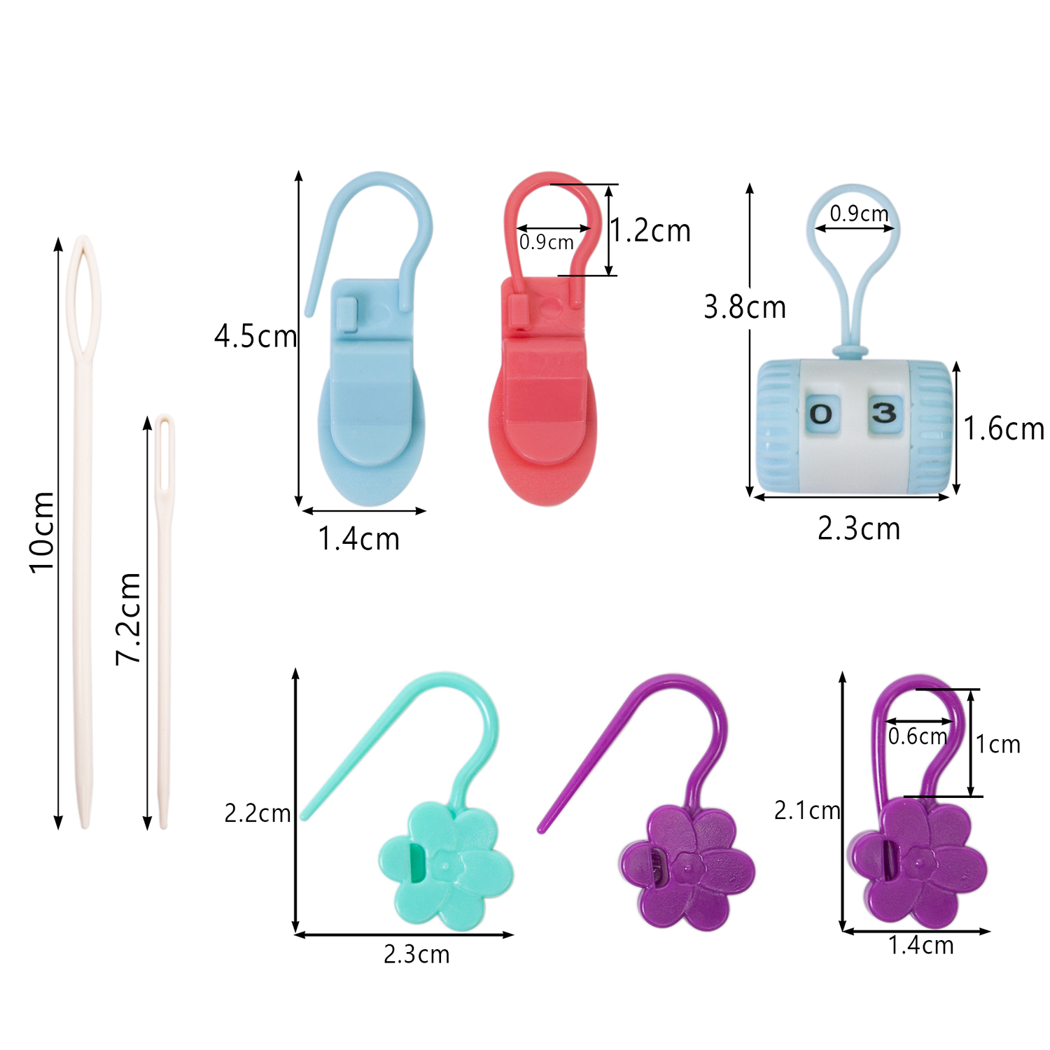 毛线编织钩针记号扣开口花朵别针记号扣钩针毛衣针diy配件工具 - 图3