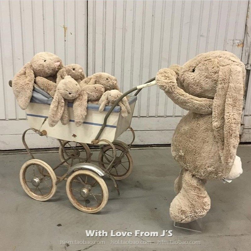 英国jellycat邦尼害羞兔子毛绒玩具公仔 苏瑞 Bashful bunny 兔兔,淘宝优惠券,粉丝福利购,淘宝优惠卷