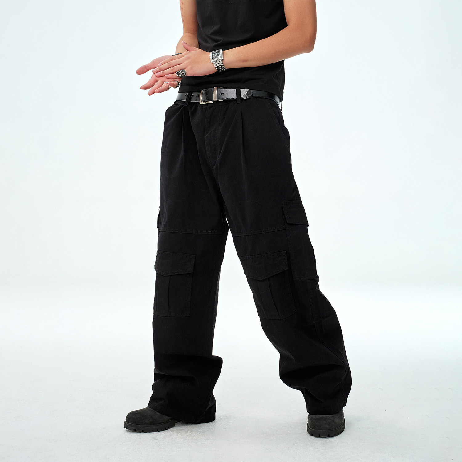 BIPOLAR多口袋水洗工装裤休闲美式复古街头国潮长裤男百搭直筒裤,淘宝优惠券,粉丝福利购,淘宝优惠卷