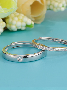 轻奢抖音款日系情侣戒指定制刻字
