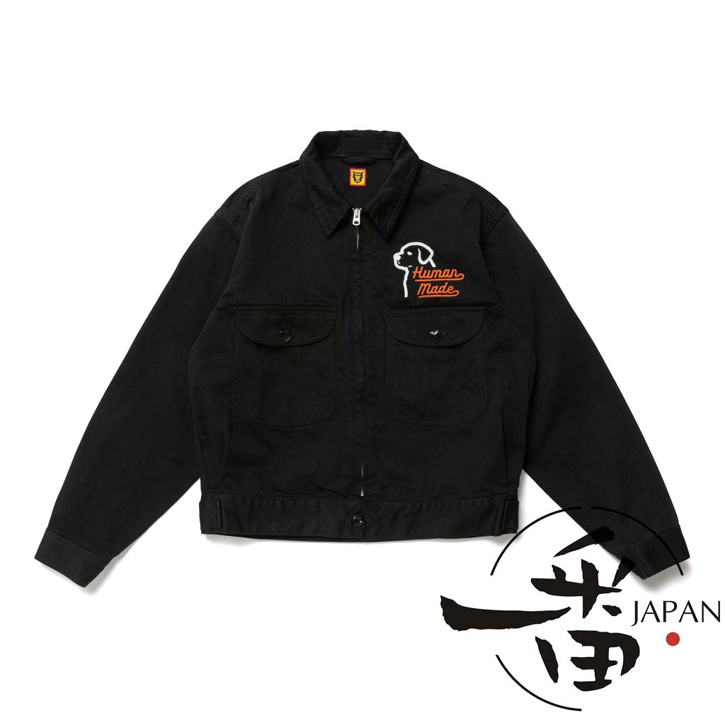 一番 现货  HUMAN MADE WORK JACKET 后背狗 工装 夹克外套 22SS - 图0