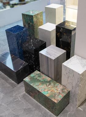 可定制大理石底座基座大型落地雕塑摆台展示酒店摆件装饰品现代
