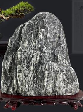 泰山石敢当室内室外客厅办公室靠山石头观赏石天然原石假山摆件