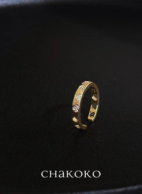 Chakoko甜美气质微镶锆石戒指