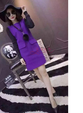 日韩风百搭毛毛球长款装饰项链