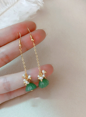 莲蓬珍珠耳环女长款耳环新款潮小众设计独特莲蓬淡水珍珠耳饰