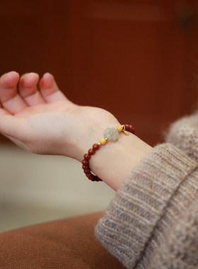 玛瑙未镶嵌民族风天然南红手链