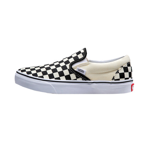 VANS范斯slip on经典黑白棋盘格一脚蹬情侣休闲帆布鞋VN000EYEBWW - 图3