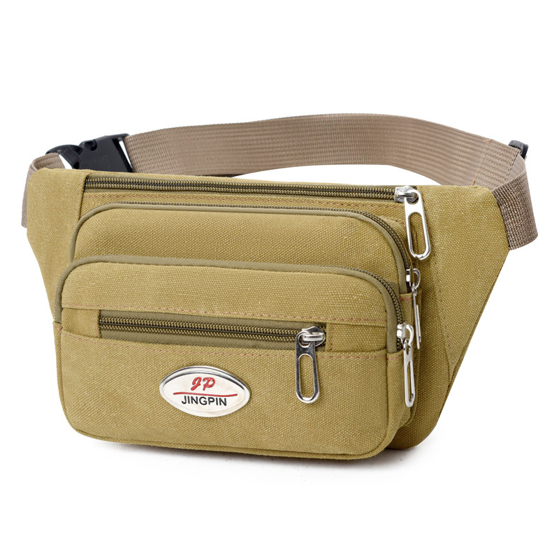 新款帆布腰包男女通用时尚百搭单肩斜挎包休闲运动包多功能手机包,淘宝优惠券,粉丝福利购,淘宝优惠卷