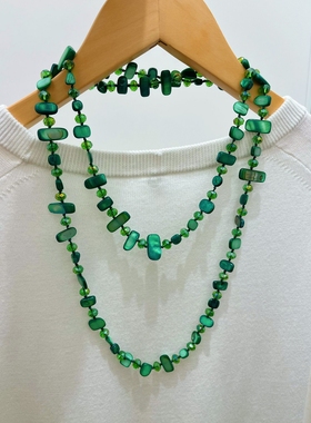 简约气质款！双层毛衣链