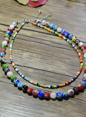 夏季新品波西米亚风珍珠项链颈