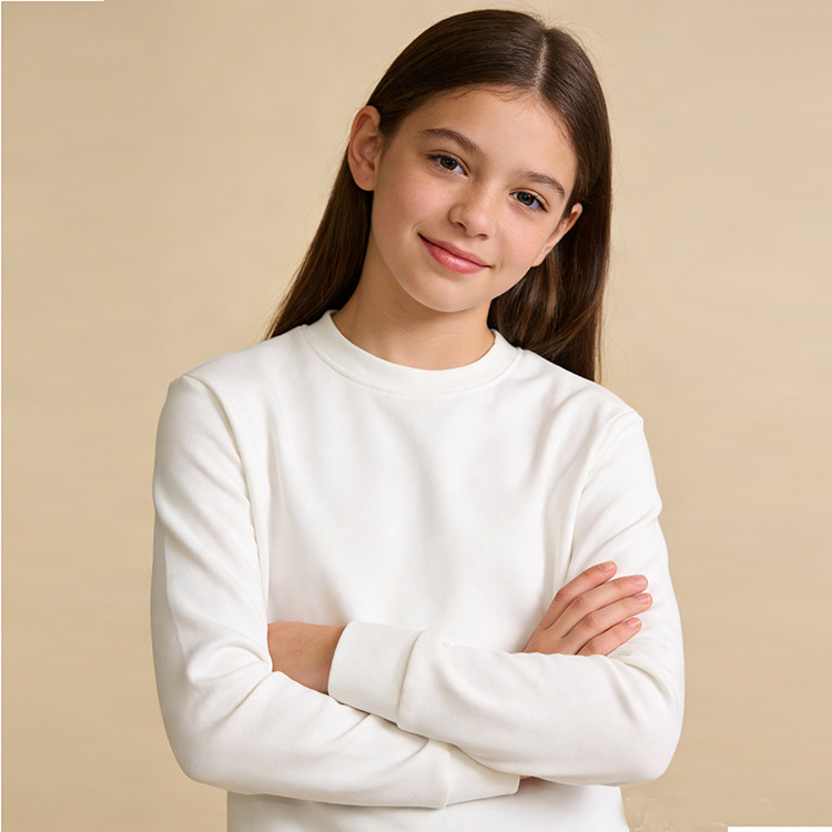 男女童加厚长袖春秋冬T恤简约风圆领男童舒适柔软基础大童打底衫,淘宝优惠券,粉丝福利购,淘宝优惠卷