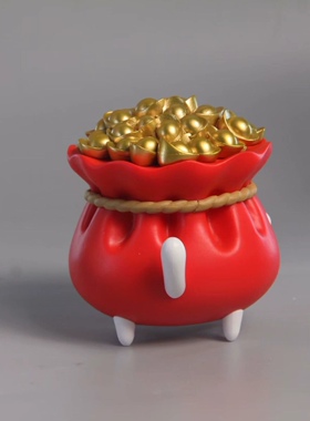 元宝小白财神爷小新手办动漫创意潮玩偶桌面公仔招财摆件礼物