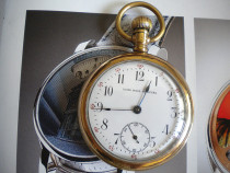 Swiss gold-plated antique large pocket watch