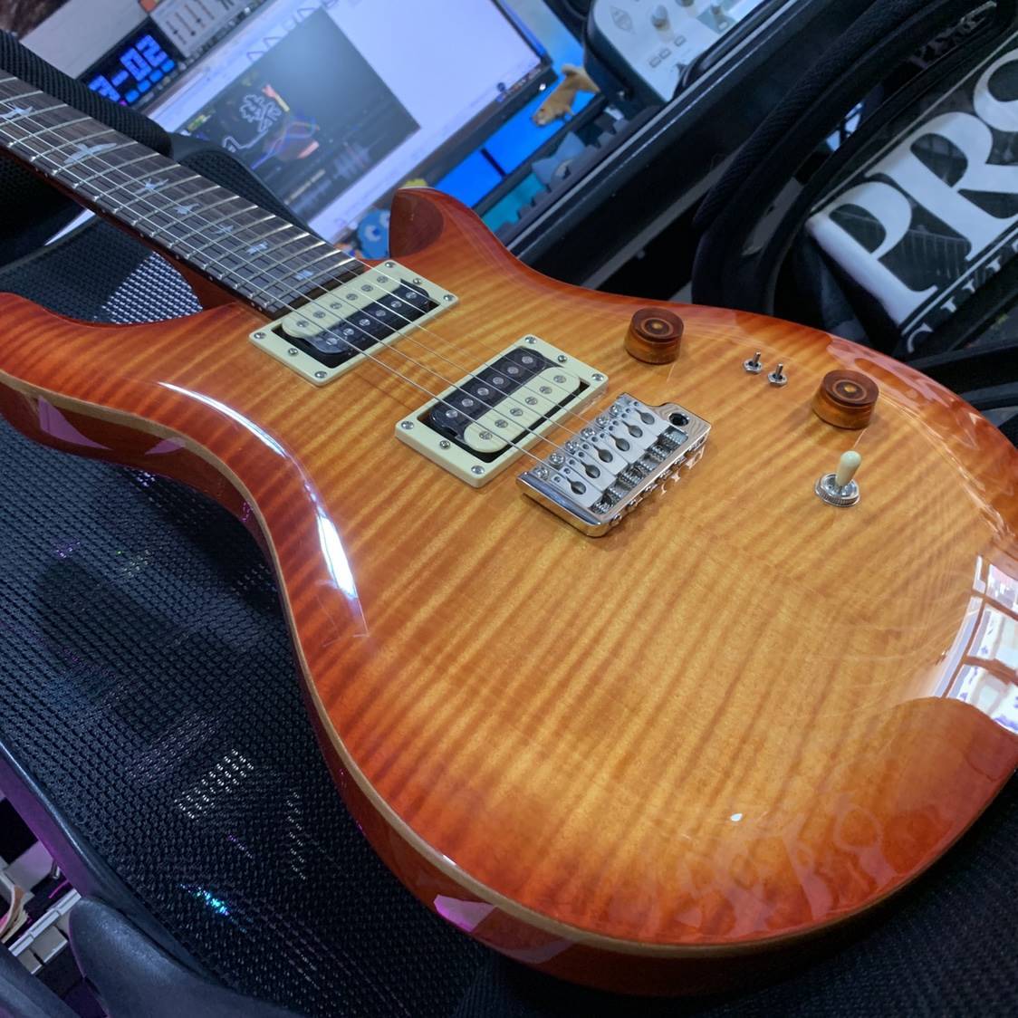 PRS SE CUSTOM 24-08 印尼产复古日落色电吉他 摇滚24品单摇 - 图0