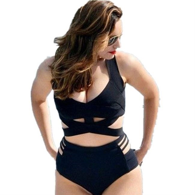 2019 fat woman bathing suit fertilizer plus-size dew belly - 图0