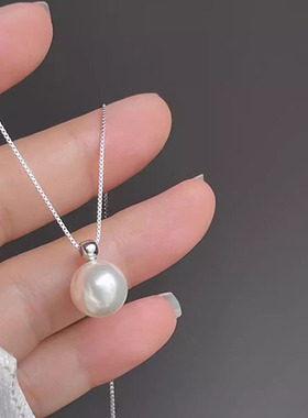 天然淡水珍珠项链女925纯银轻奢小众高级感锁骨链2026年新款爆款